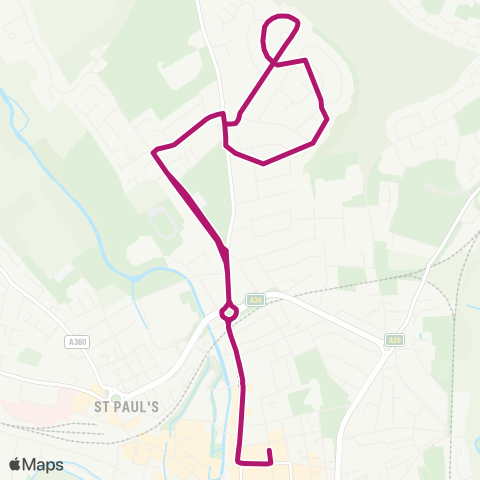 Salisbury Reds Tesco (Stop K) - Endless Street (Stop B) map