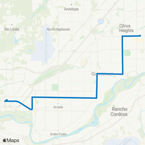 SacRT El Camino map