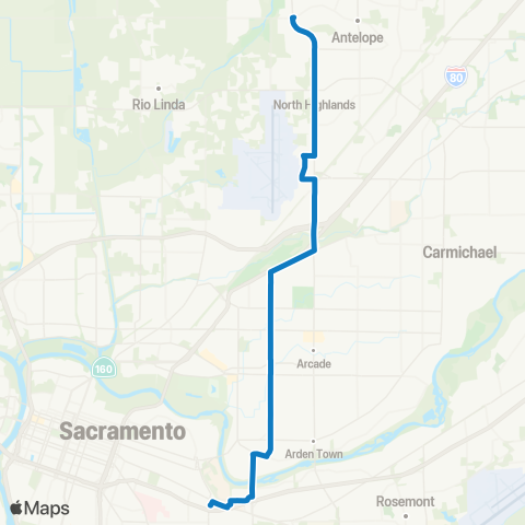 SacRT Fulton map