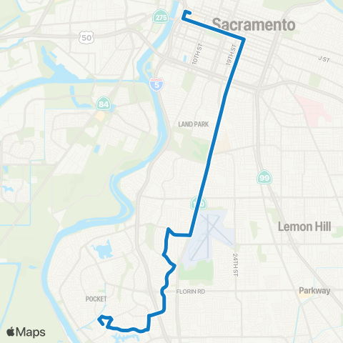 SacRT Freeport map