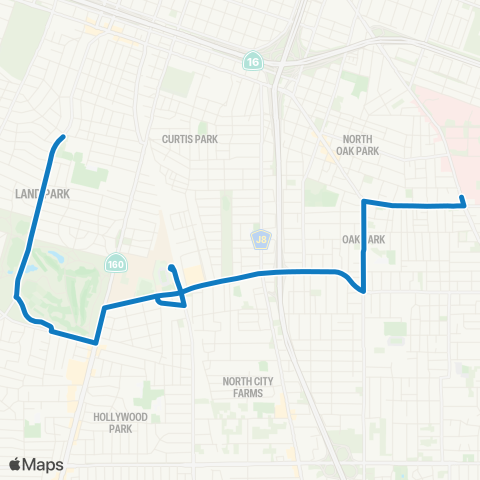 SacRT 12th Ave - Sutterville Rd map