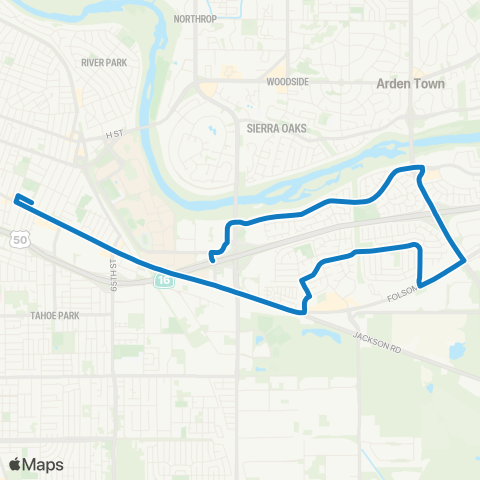 SacRT College Greens map