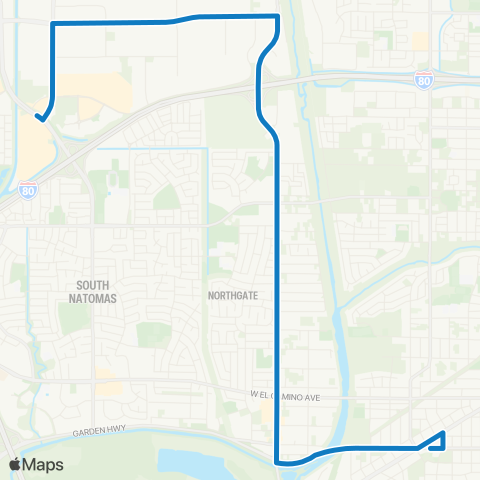 SacRT North Market Commuter map