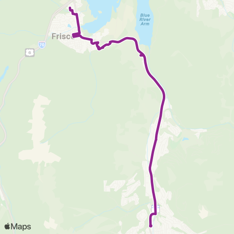 Summit Stage Frisco - Breckenridge map