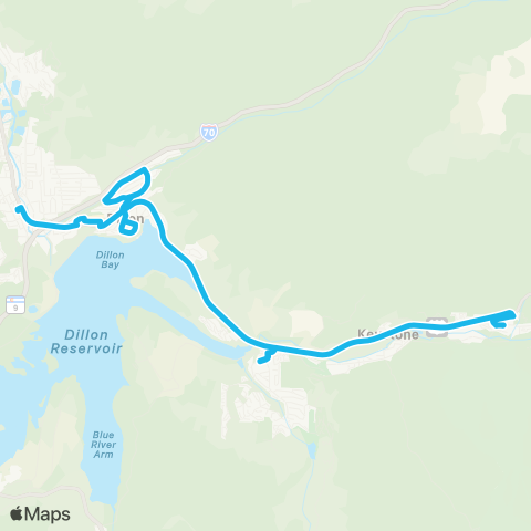 Summit Stage Silverthorne - Dillon - Keystone map