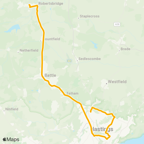 Stagecoach South East  map