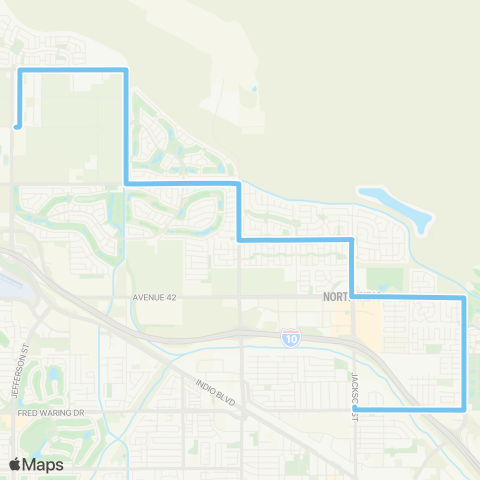 SunLine Route 801 Tripper map