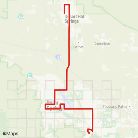 SunLine Route 2 map