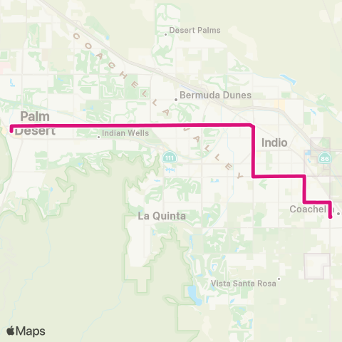 SunLine Route 6 map