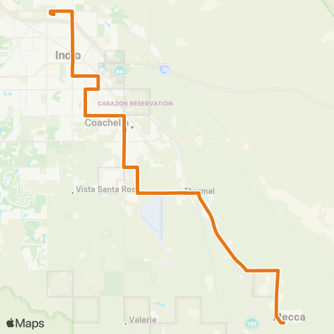 SunLine Route 8 map