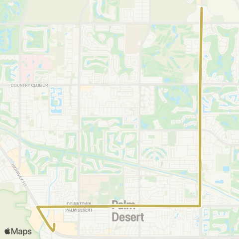 SunLine Route 500 Tripper map