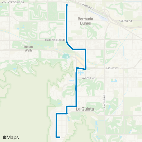 SunLine Route 700 Tripper map