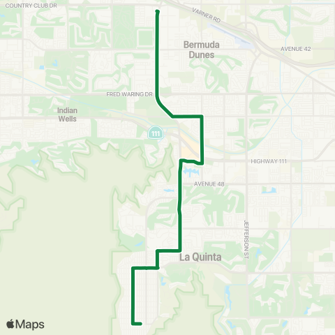 SunLine Route 701 Tripper map