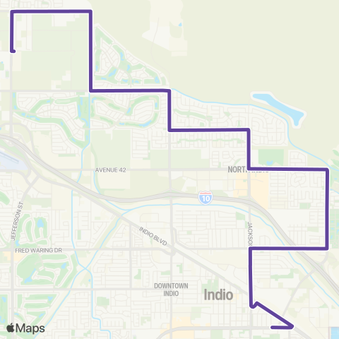 SunLine Route 800 Tripper map