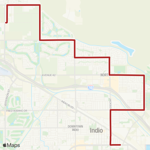 SunLine Route 802 Tripper map