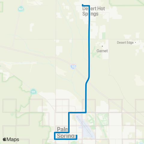 SunLine Route 200 Tripper map