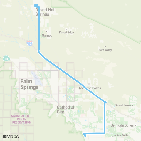 SunLine Route 5 map