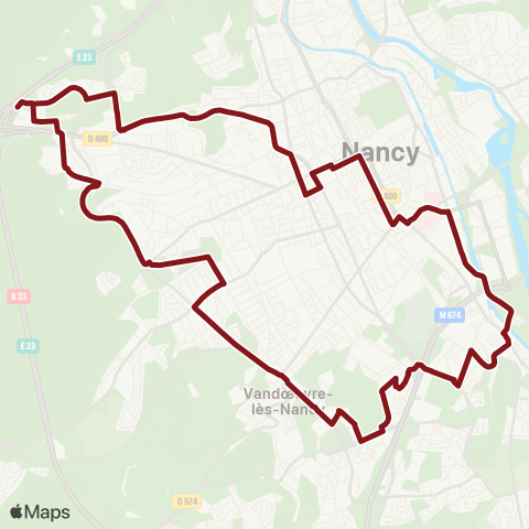 STAN Plateau de Haye ↔︎ Plateau de haye map