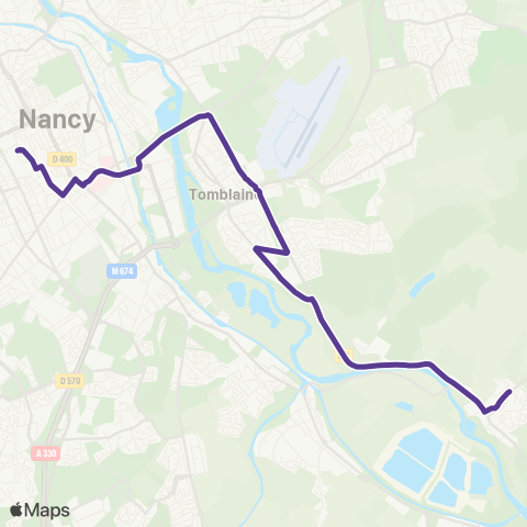 STAN Art-sur-Meurthe ↔︎ Nancy Gare map