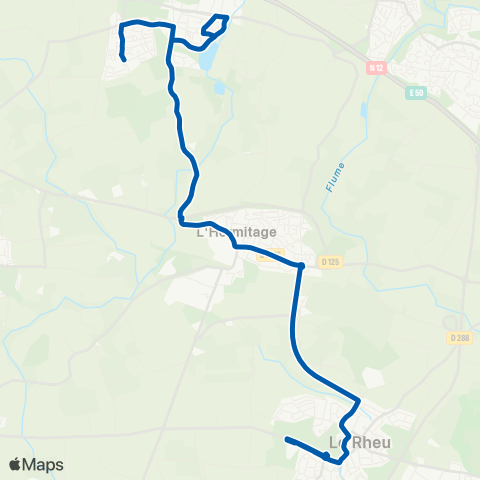 STAR St-Gilles (Ile des Bois) - L'Hermitage - Le Rheu (Lycée Monod) map