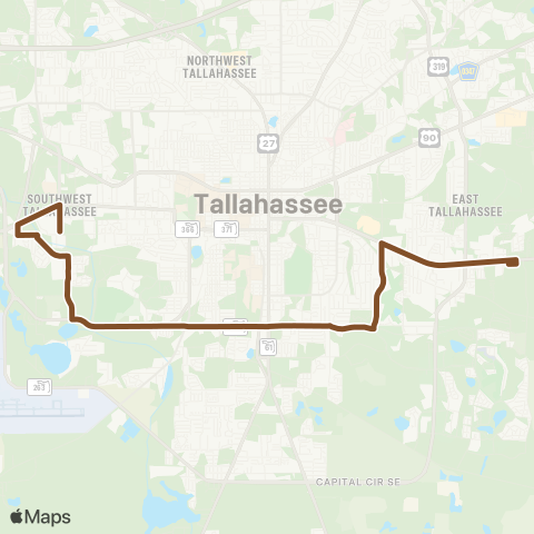 StarMetro Live Oak map