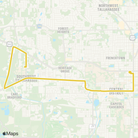 StarMetro Saturday Tall Timbers map