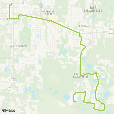 StarMetro Southwood map