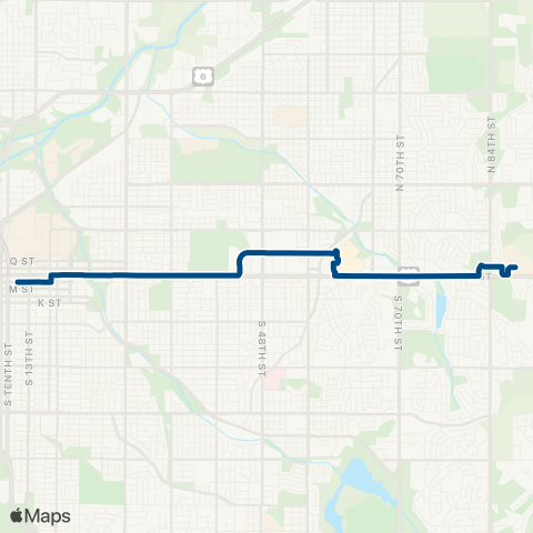 StarTran O Street map