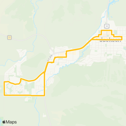 START Town Shuttle map