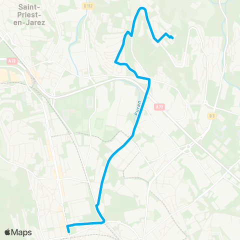 STAS Place Carnot ↔︎ Montreynaud map