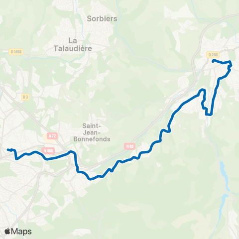 STAS Place du Moulin ↔︎ Chateaucreux Gare map