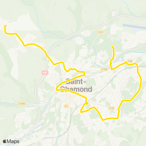 STAS Cret Oeillet ↔︎ Chavanne Bourg map