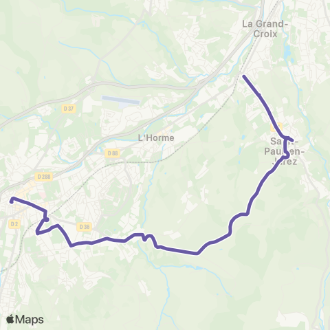 STAS Place du Moulin ↔︎ la Bachasse map