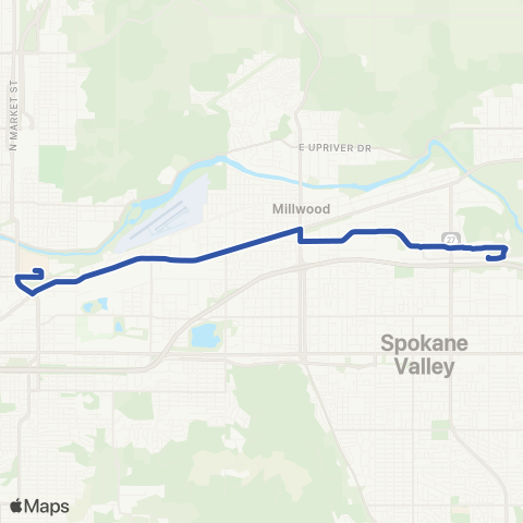 Spokane Transit Trent / Montgomery map