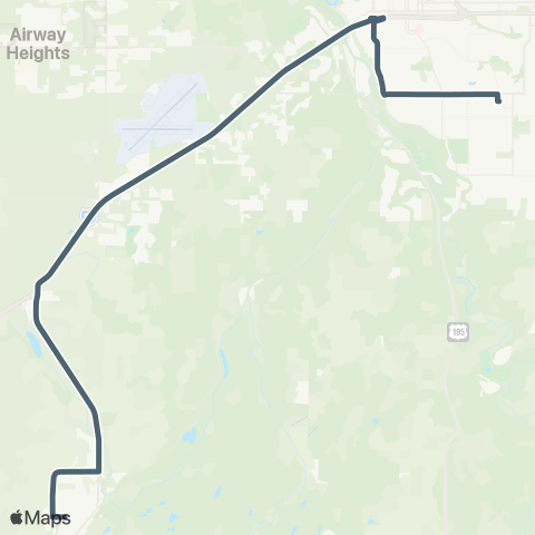 Spokane Transit EWU South Hill Express map