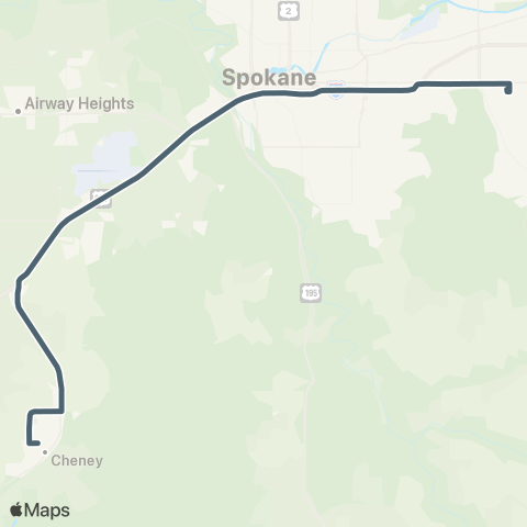 Spokane Transit EWU VTC Express map