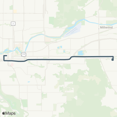 Spokane Transit Valley Express map