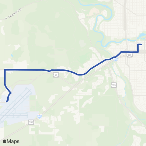 Spokane Transit Airport map