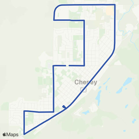 Spokane Transit Cheney Loop map