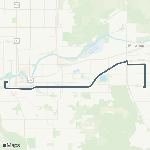 Spokane Transit VTC Express map