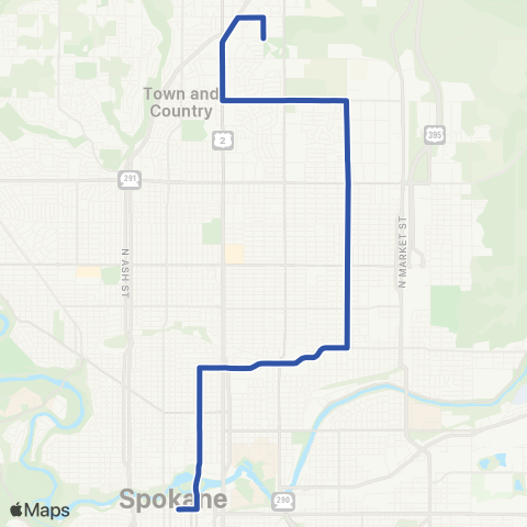 Spokane Transit Crestline map