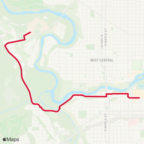 Spokane Transit SFCC map