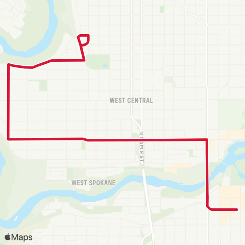 Spokane Transit West Broadway map