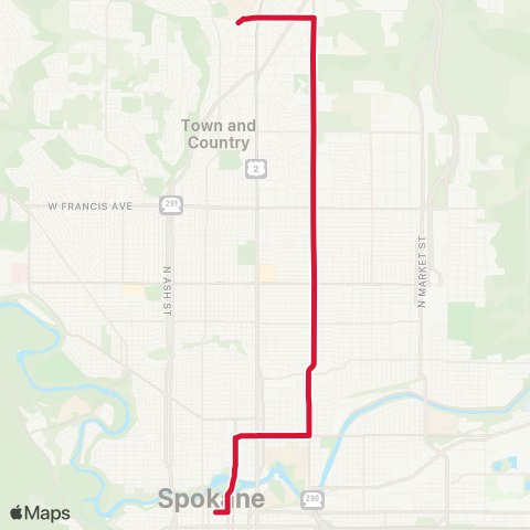 Spokane Transit Nevada map