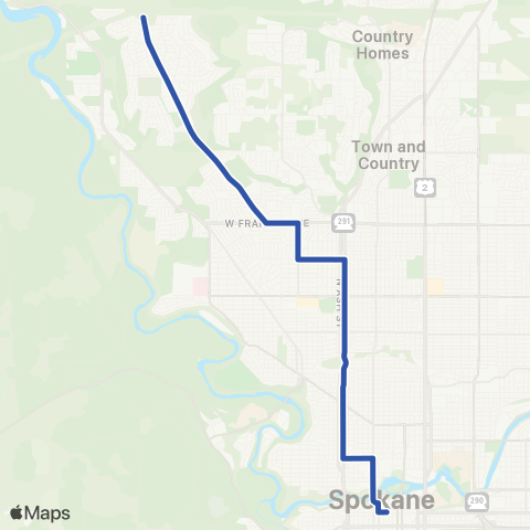 Spokane Transit Maple / Ash map