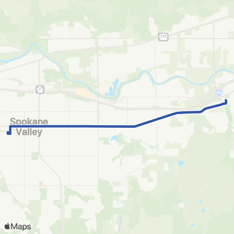 Spokane Transit Greenacres / Liberty Lake map