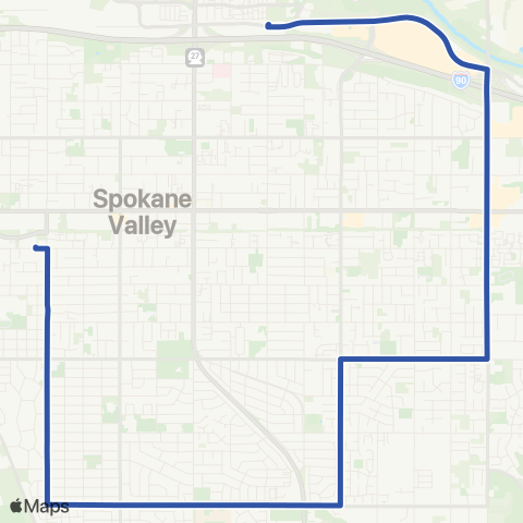 Spokane Transit South Valley map