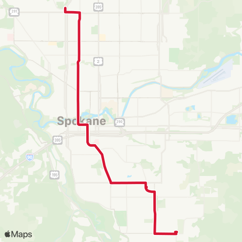 Spokane Transit Monroe-Regal map