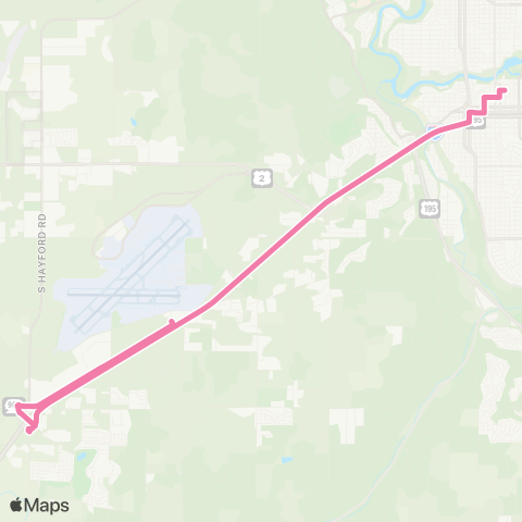 Spokane Transit Geiger Shuttle map