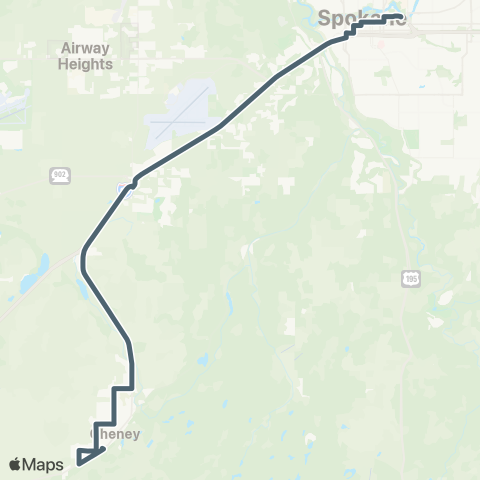 Spokane Transit Cheney map